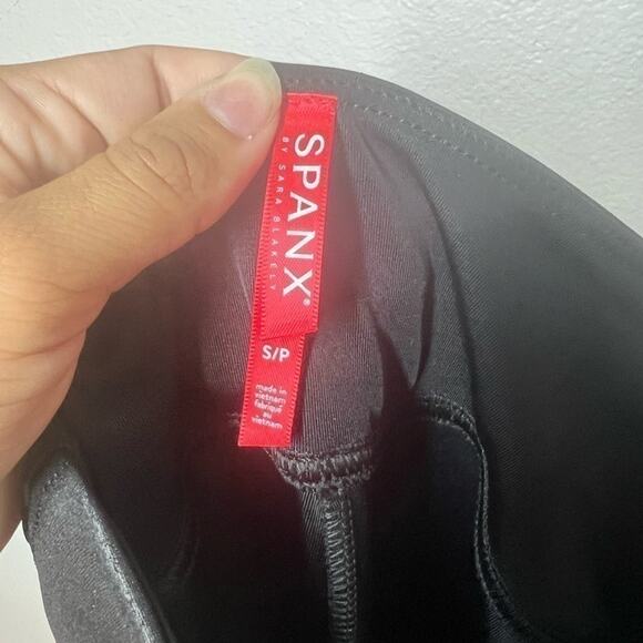 SPANX Faux Leather Moto Leggings Size Small - Picture 8 of 10